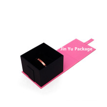 Pink and Black Color Paper Gift Jewelry Packaging Box for Ring